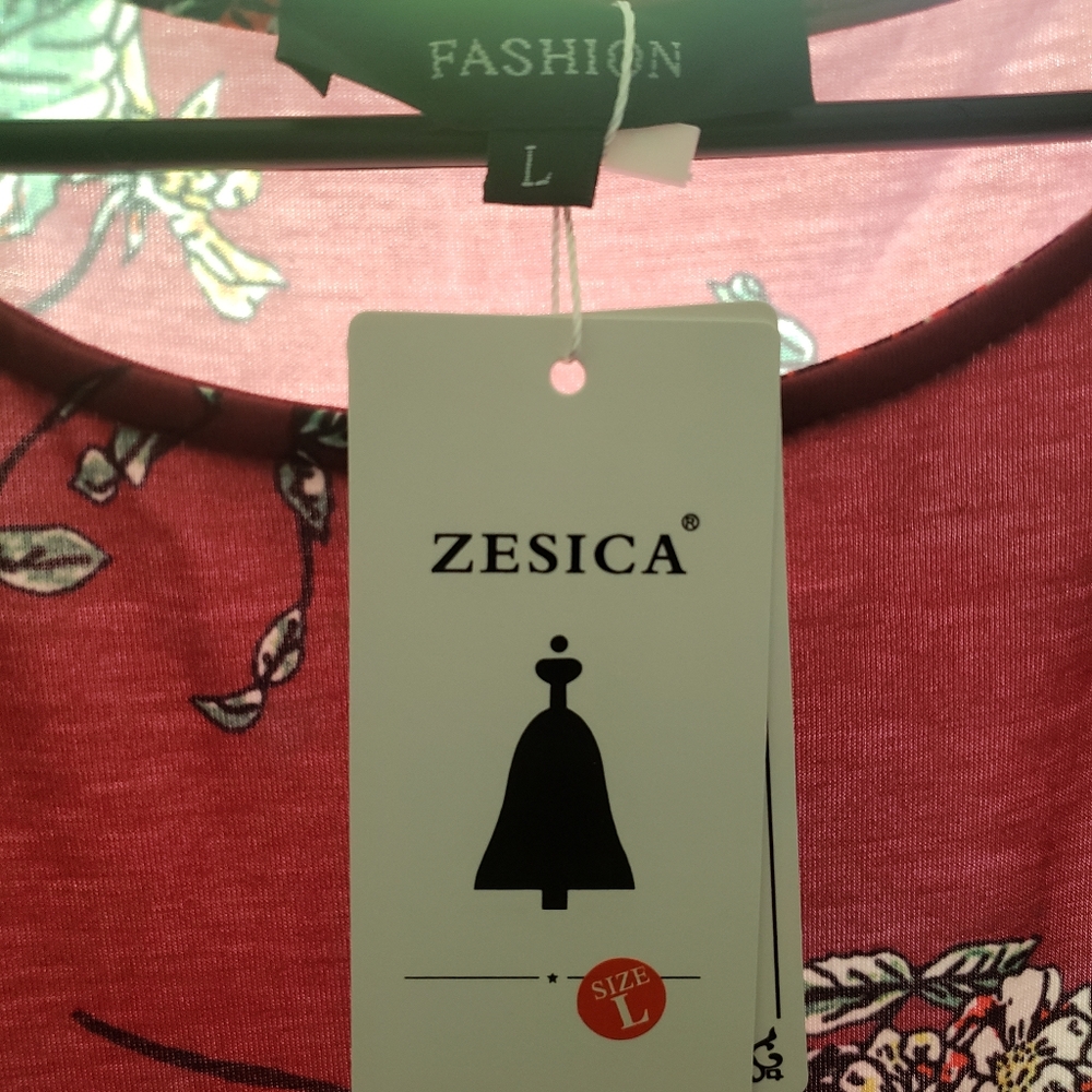 ZESICA Women's Floral Print Long Sleeve Pockets Empire Waist Pleated Long Maxi